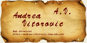 Andrea Vitorović vizit kartica